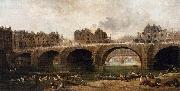 Hubert Robert Demolition of the Houses on the Pont Notre-Dame in 1786 USA oil painting artist